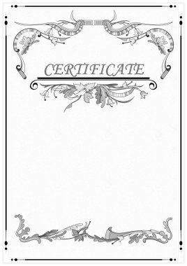 The certificate clipart