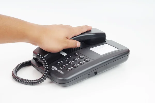 stock image A hand ready holding a phone