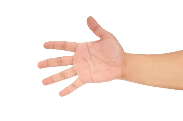 Öt ujj a kéz széles nyitott oldaláról — Stock Fotó
