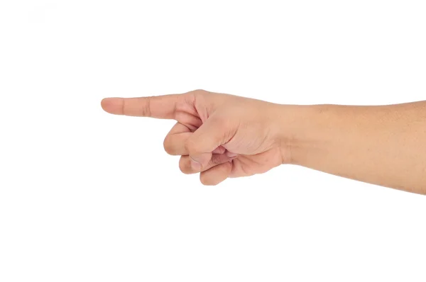 Hand shows sign of direction Stock Image