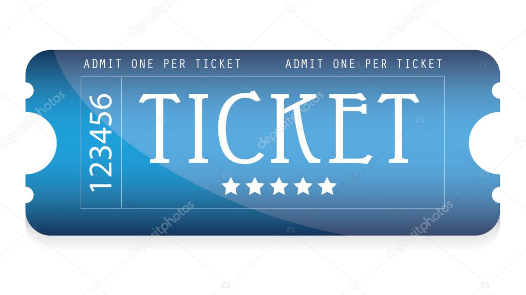 Special blue movie ticket for your website