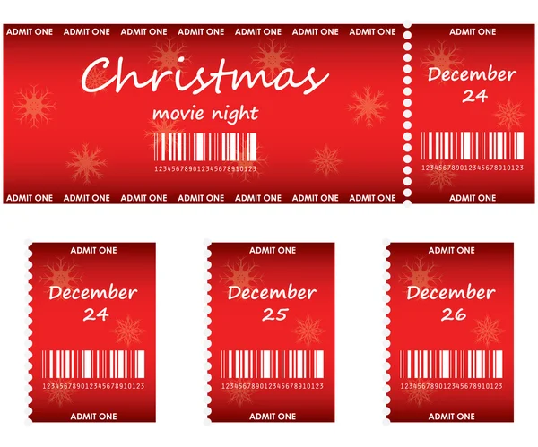 stock vector Special red tickets for Christmas