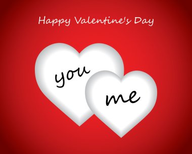 Valentine's day background with hearts clipart