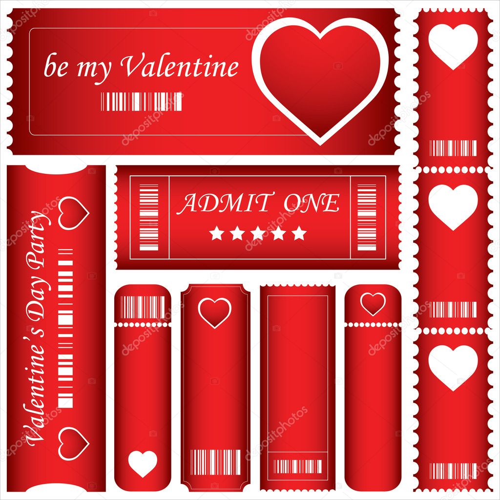 Special red Valentine's Day tickets