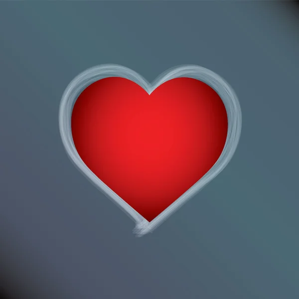 Cartões especiais de Dia dos Namorados com um coração vermelho — Vetor de Stock