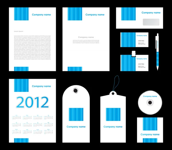 Design de conjunto de papelaria em formato vetorial editável —  Vetores de Stock