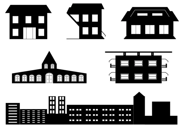 Ensemble vectoriel de bâtiments spéciaux — Image vectorielle