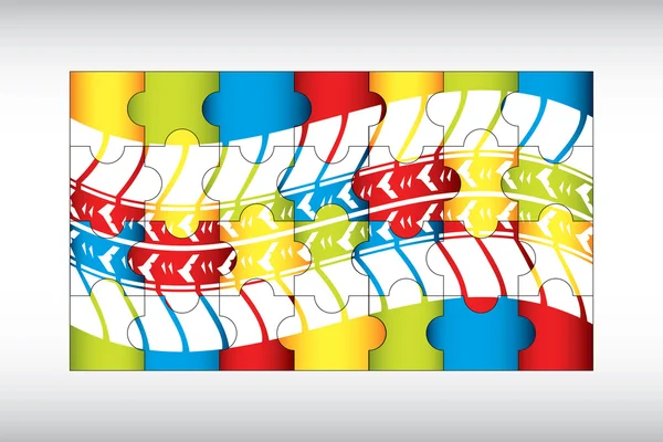タイヤ デザインの特別なパズル — ストックベクタ