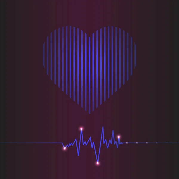 Latidos cardíacos abstractos especiales cardiograma ilustración — Archivo Imágenes Vectoriales