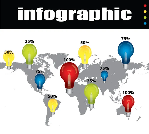 Infografica a colori con disegno speciale — Vettoriale Stock