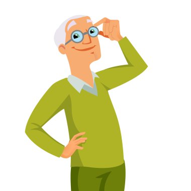 Cool grandpa clipart