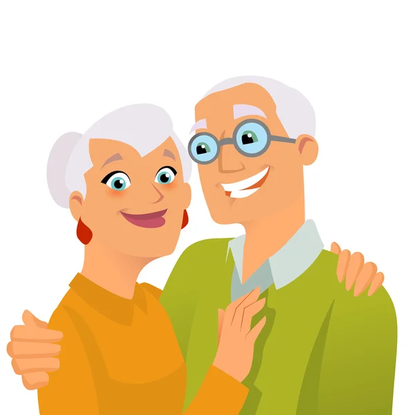 Amoureux seniors — Image vectorielle