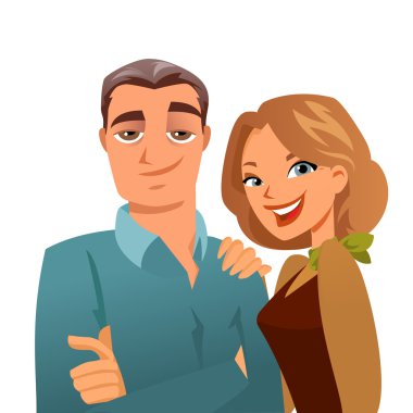 Mature couple clipart