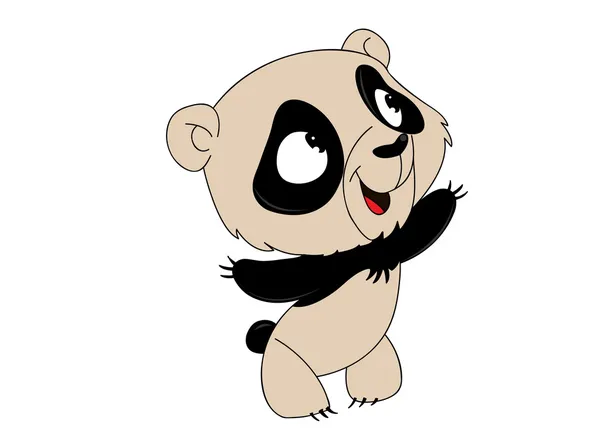 Panda medve kártya — Stock Vector
