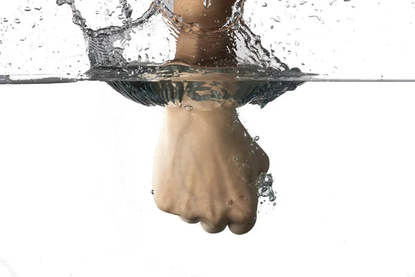 stock image Fist hits water.