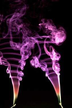 Two colorful smoke patterns. clipart