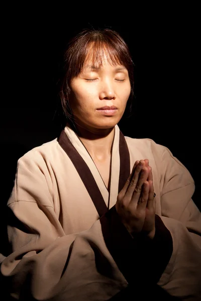 Buddhist prayer. — Stock Fotó