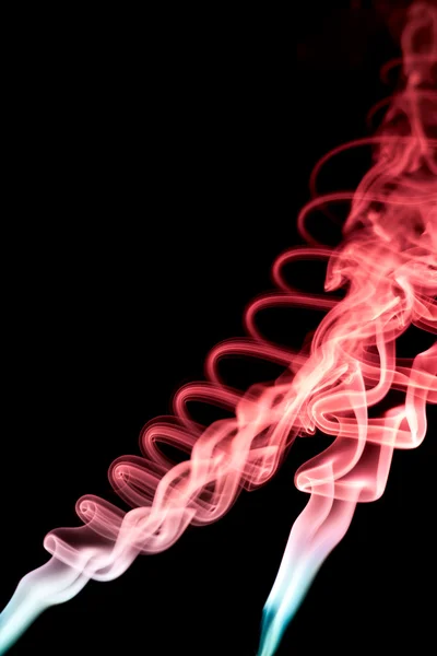 Spiraling fumaça colorida . — Fotografia de Stock