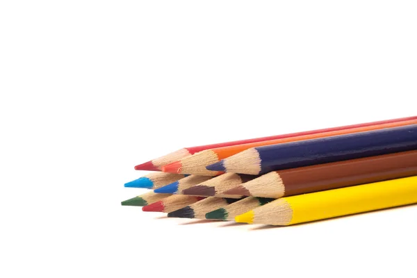 Stapel van kleuring potloden. — Stockfoto