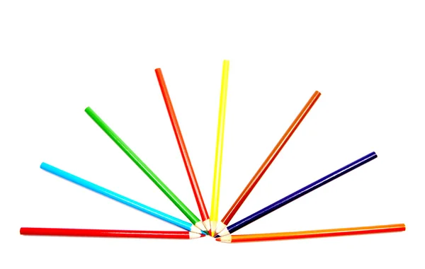 Woeien uit kleur potloden. — Stockfoto