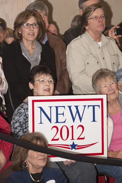 Newt Gingrich at political rally. — Stock Photo, Image