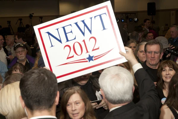 Newt Gingrich at political rally. — Stock Photo, Image