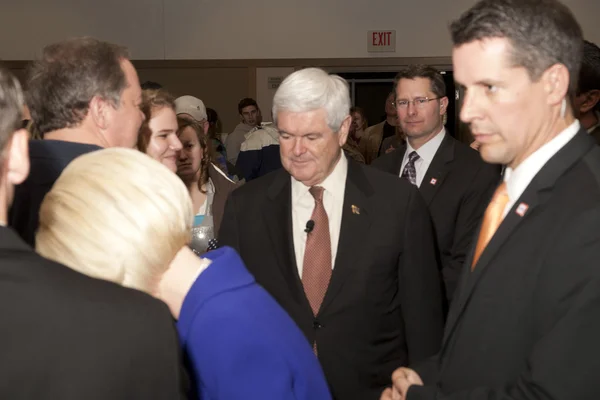 Newt Gingrich encontra apoiantes . — Fotografia de Stock