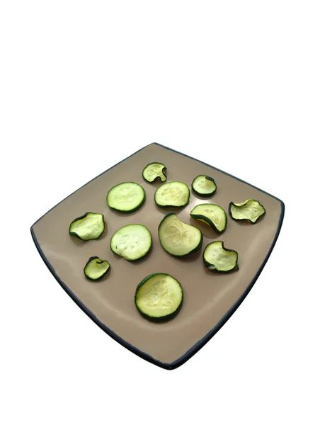 Cetrioli secchi su un piatto . — Foto Stock