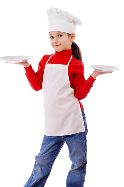 Little cooker with two empty dishes — Stock Photo, Image