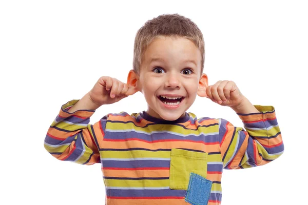 Little boy with funny face — Stock Photo, Image