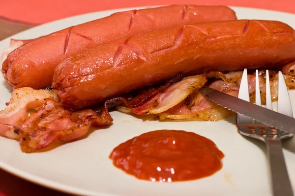 Sausages and Bacon — Stock Photo, Image