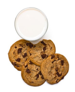 Cookies and Milk Upper View clipart