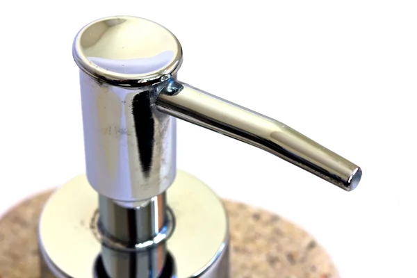 Metal sabun dispenseri düğmesi — Stok fotoğraf