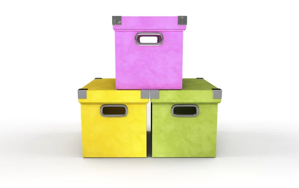 Three boxes — Stock Photo, Image