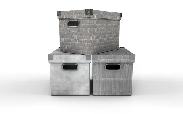 Três caixas — Fotografia de Stock