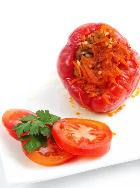 Перец и помидор — стоковое фото