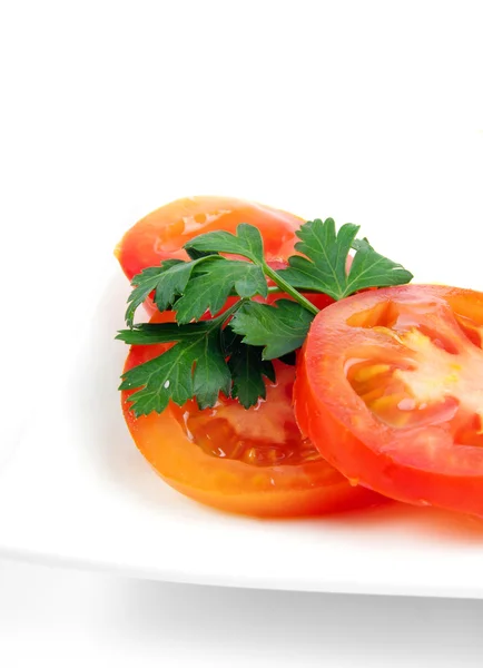 Cortes de tomate — Fotografia de Stock