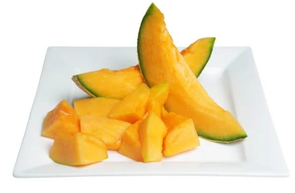 Melon on plate — Stock Photo, Image