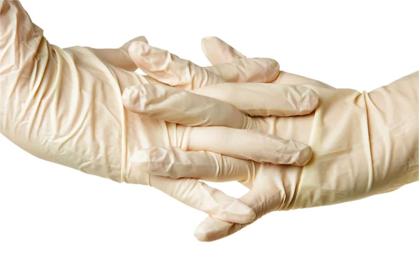 Hand mit Handschuhen — Stockfoto