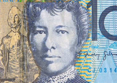 Australian money portrait clipart