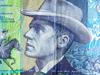 Australian money portrait clipart
