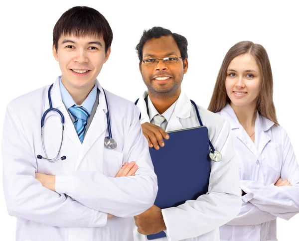 Läkaren och praktikanter — Stockfoto