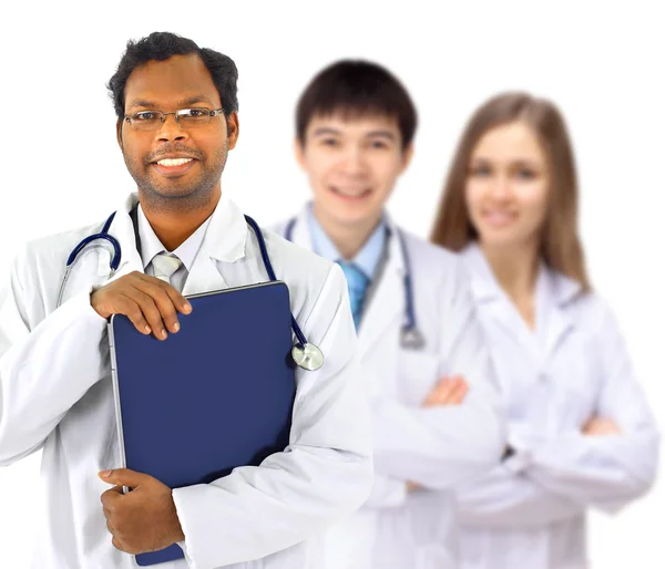 Läkaren och praktikanter — Stockfoto