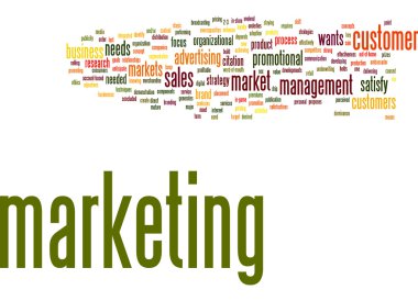 Marketing word cloud clipart