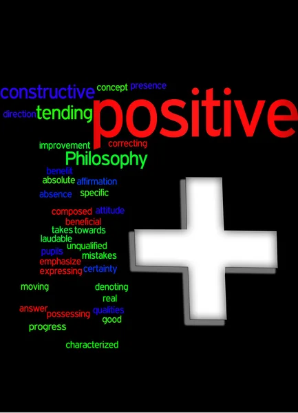 Positive word cloud — Stock Photo, Image