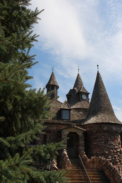 Wieża zegarowa budynek zabytkowy zamek — Zdjęcie stockowe