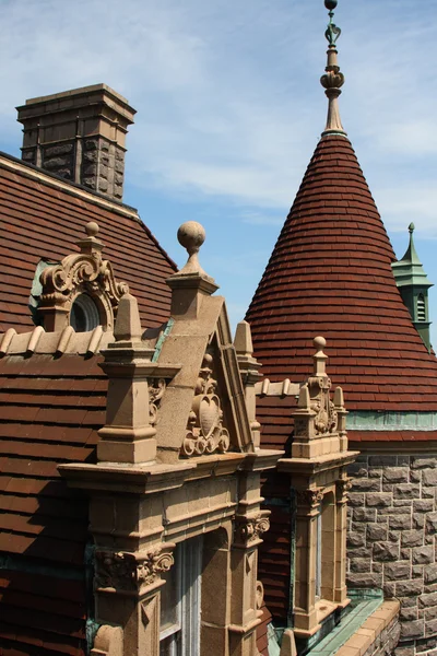 Çatı üst tepeleri ve mimari — Stok fotoğraf