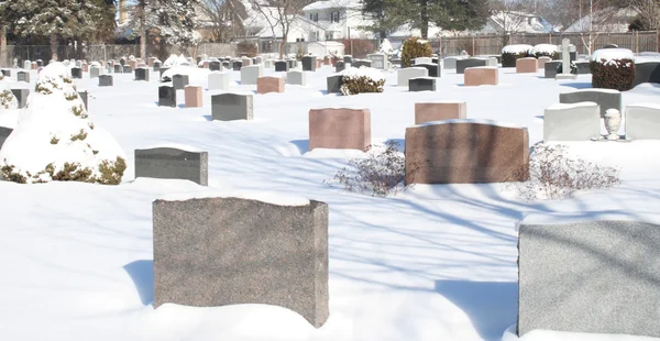 Stock image Snow covered cemetary