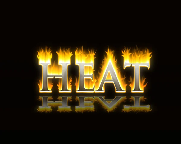 HEAT in flaming design — Stock Photo, Image