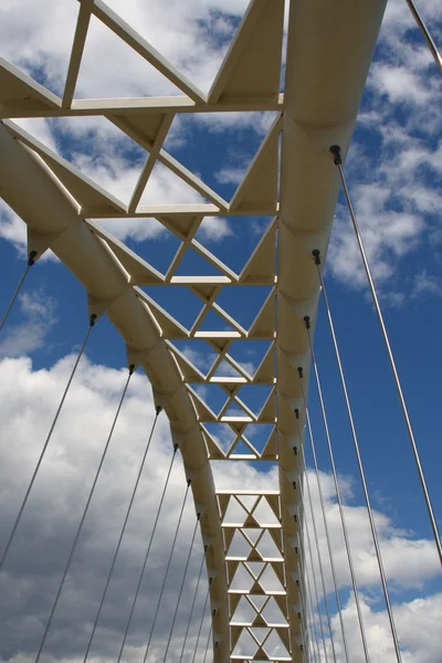 stock image Arched bridge showing construction detail against blue sky